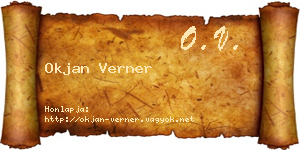 Okjan Verner névjegykártya